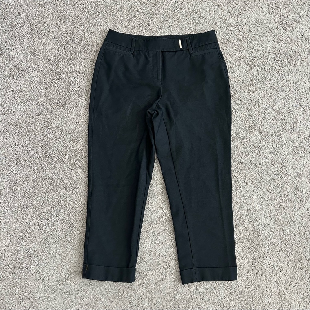 White House Black Market Black Cropped Pants